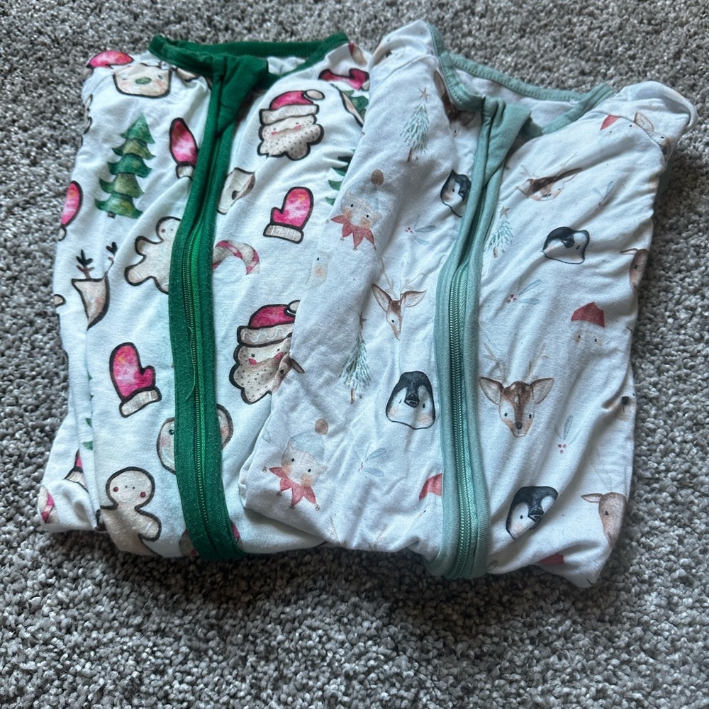 Christmas Bamboo Zippies - Perfect for Twins
